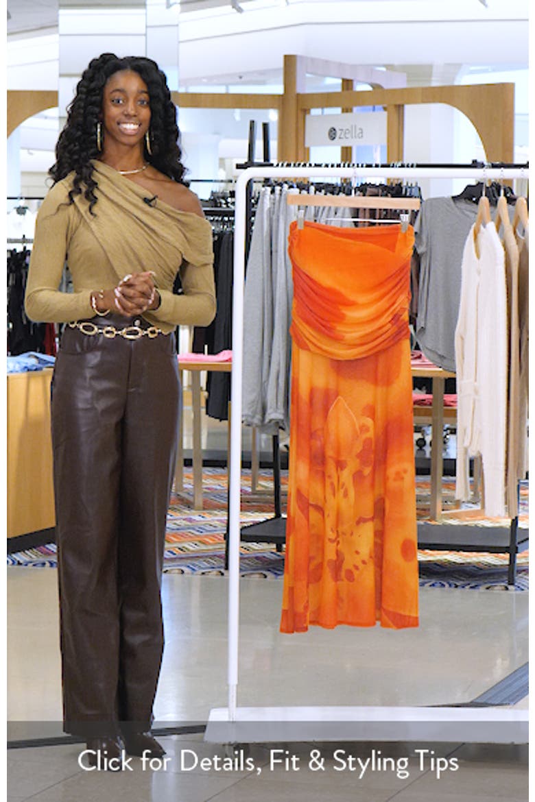 Susurro Print Semi Sheer Maxi Skirt video