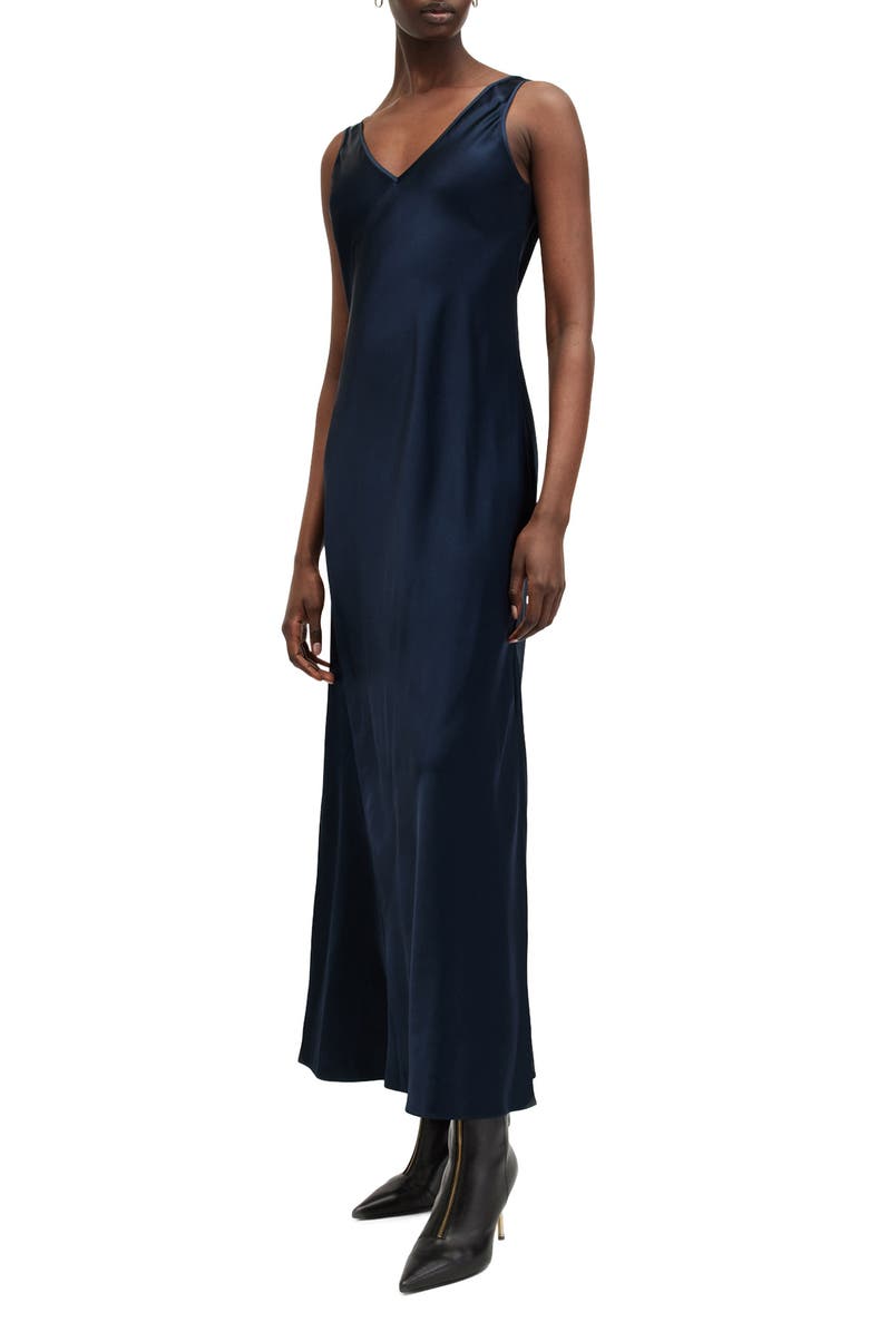 AllSaints Merino Wool Sweater & Slipdress Set, Alternate, color, Midnight Blue