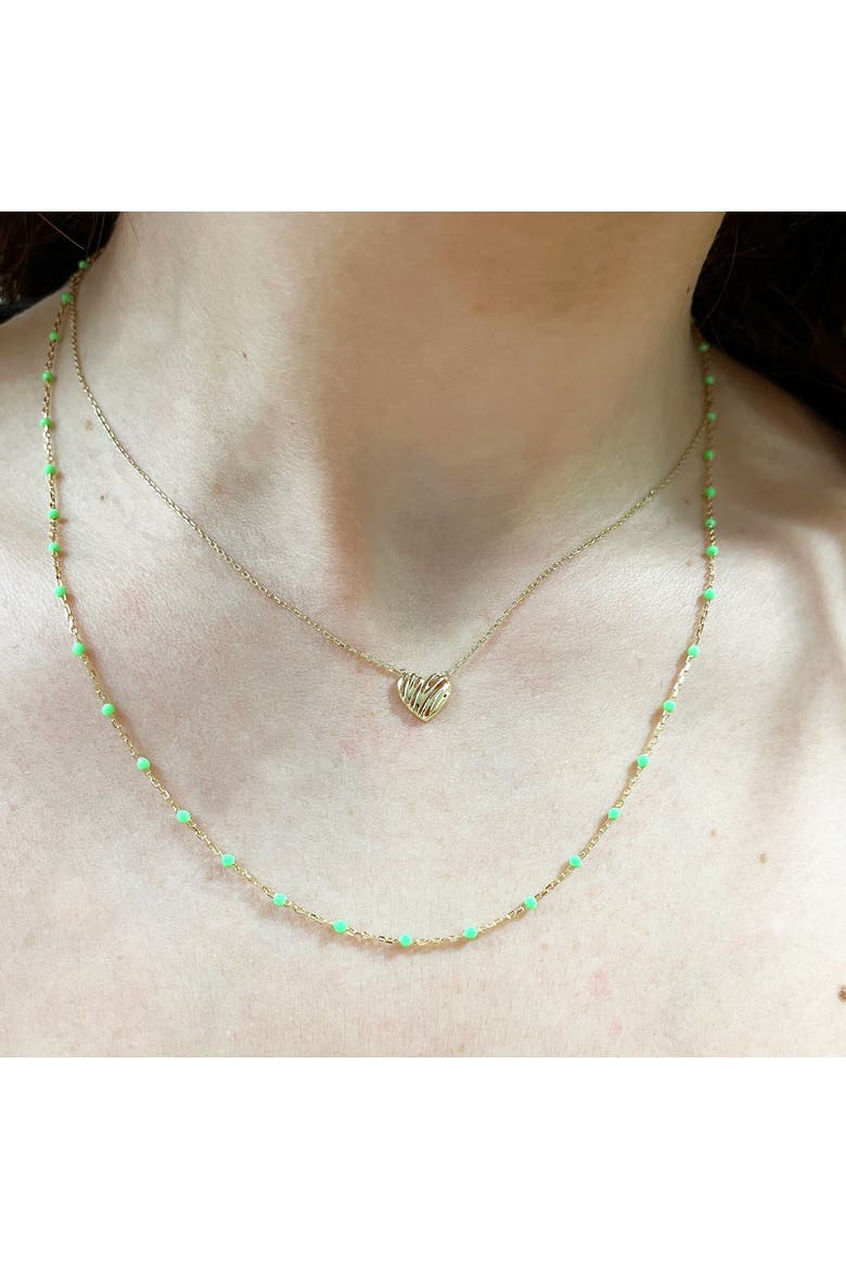 Scribble Heart Necklace, Alternate, color, Yellow Gold