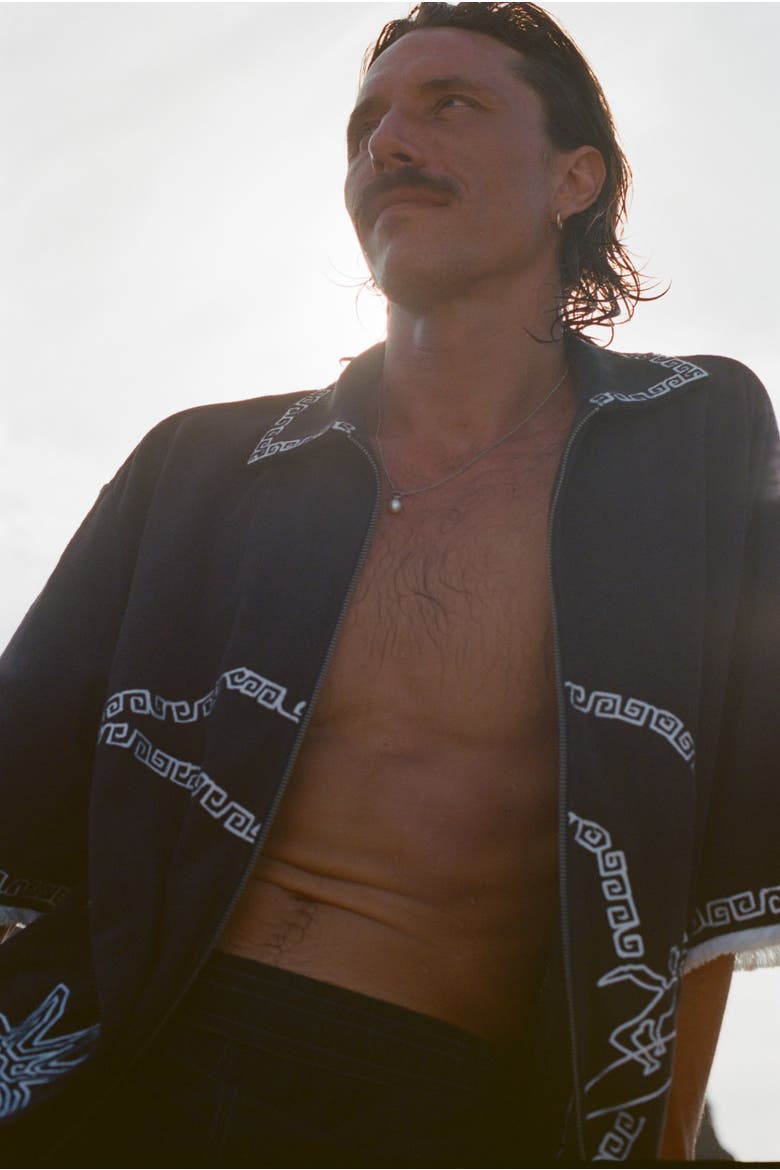 'Beach Break' Cabana ~ Relaxed Fit, Alternate, color, Black