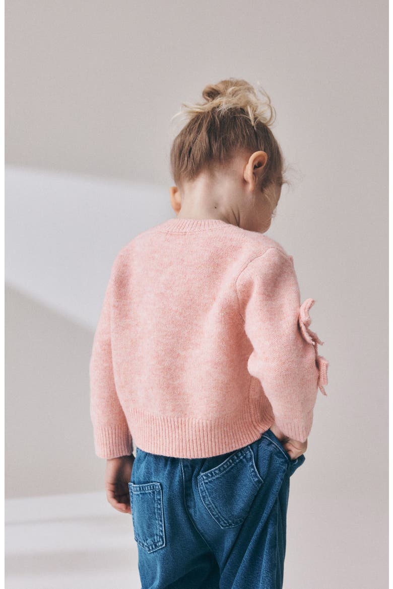 Kids' Bow Embellished Cardigan, Alternate, color, PINK