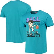 Homage Men's Homage LaMelo Ball Heathered Teal Charlotte Hornets Caricature Tri-Blend T-Shirt