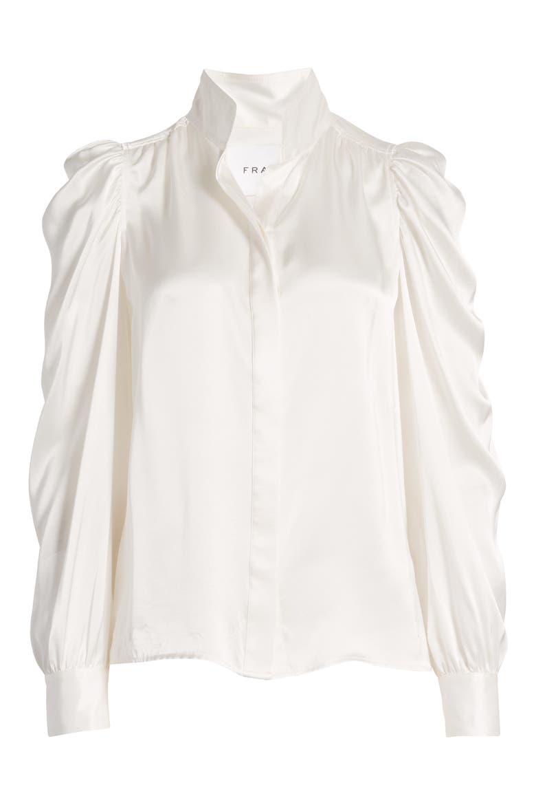 Gillian Silk Top, Alternate, color, OFF WHITE