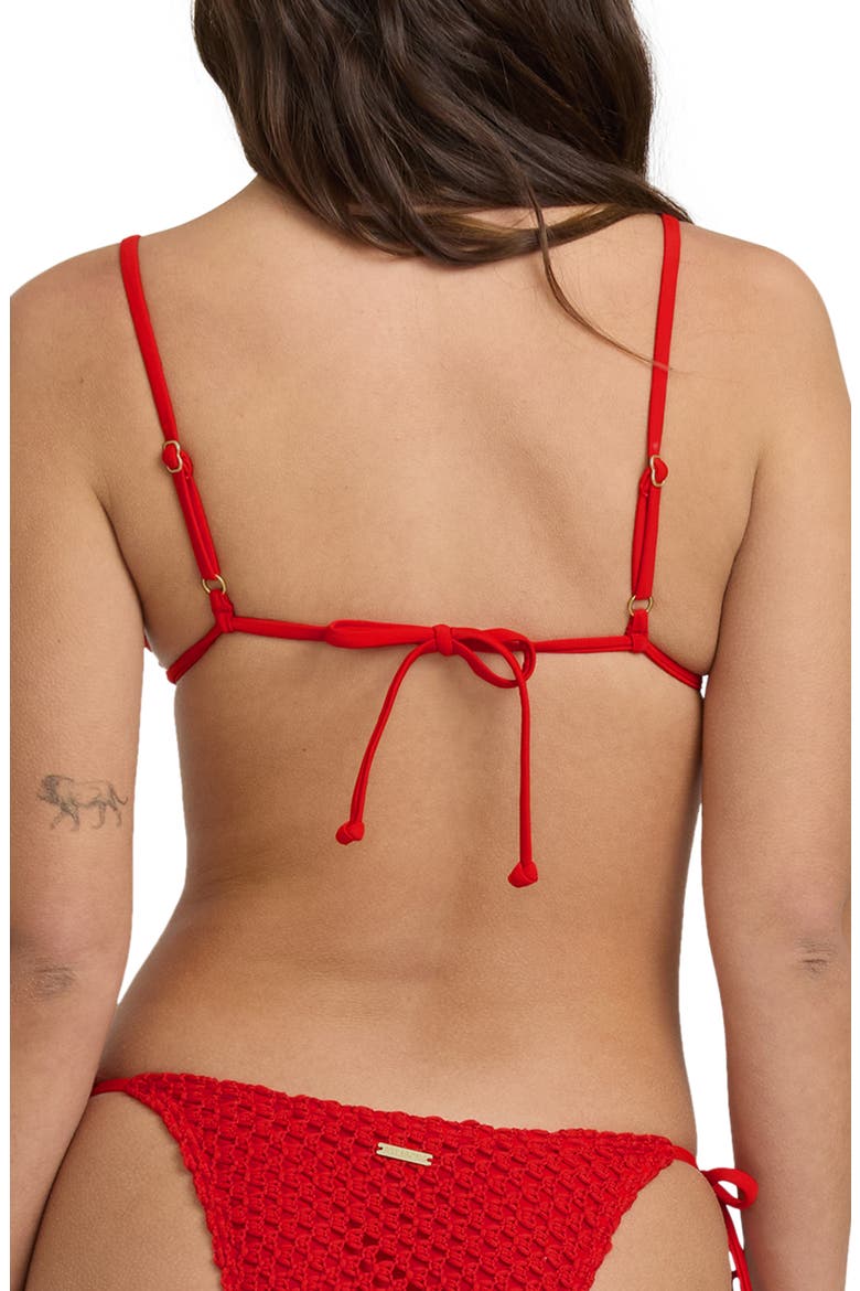 Twisted Tides Slider Triangle Bikini Top, Alternate, color, RED ALOHA