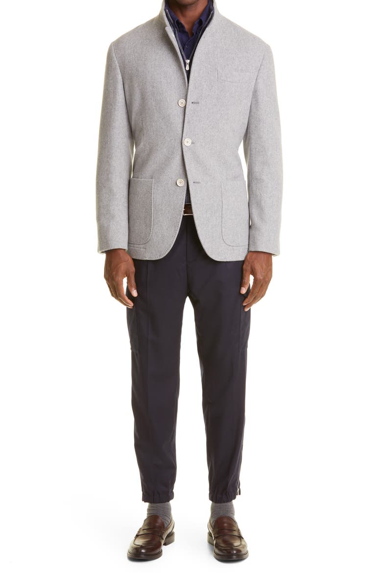 Patch Pocket Cashmere Jacket, Alternate, color, C2148-PEARL GREY