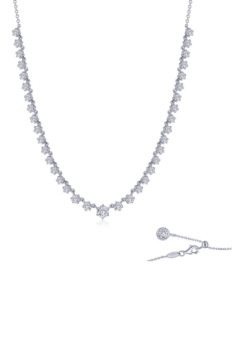 Simulated Diamond Tennis Necklace, Alternate, color, WHITE