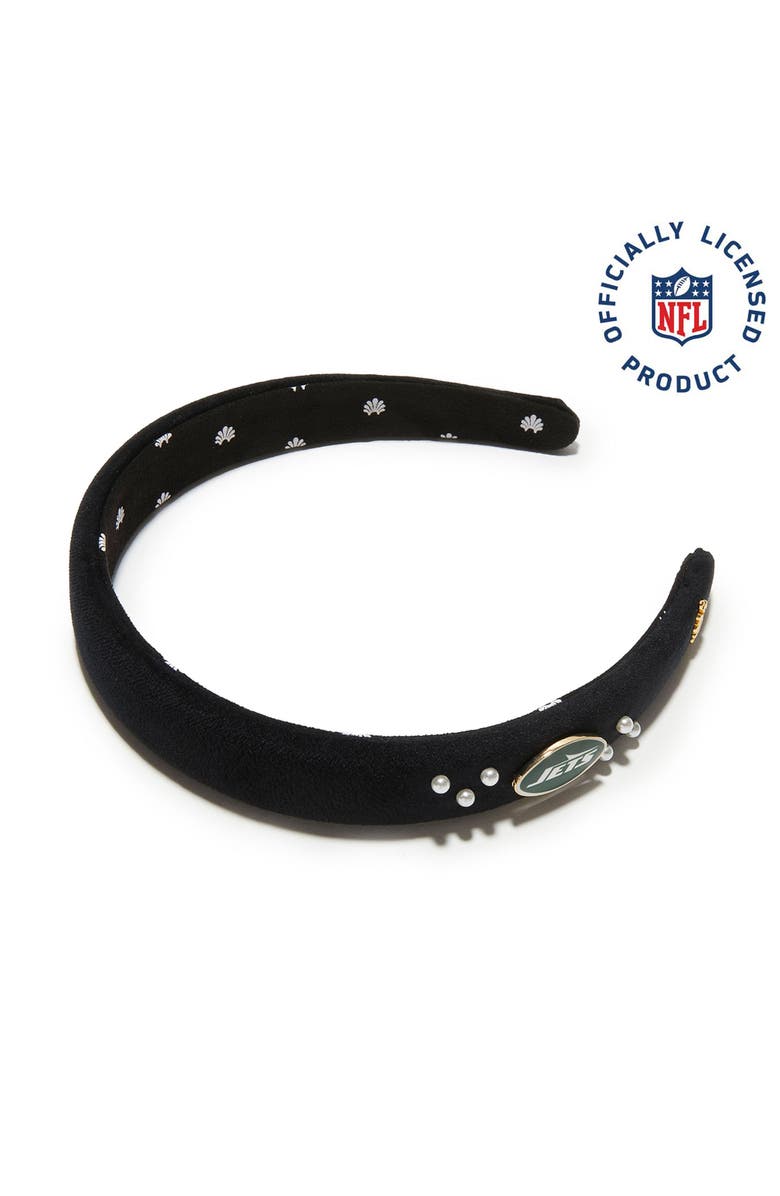 Lele Sadoughi New York Jets Charlotte Headband, Main, color, Jet 001
