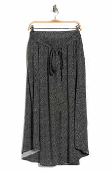 Renee C Dot Curved Hem Skirt