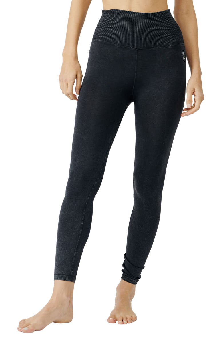 Free People FP Movement Good Karma Leggings, Main, color, Washed Black