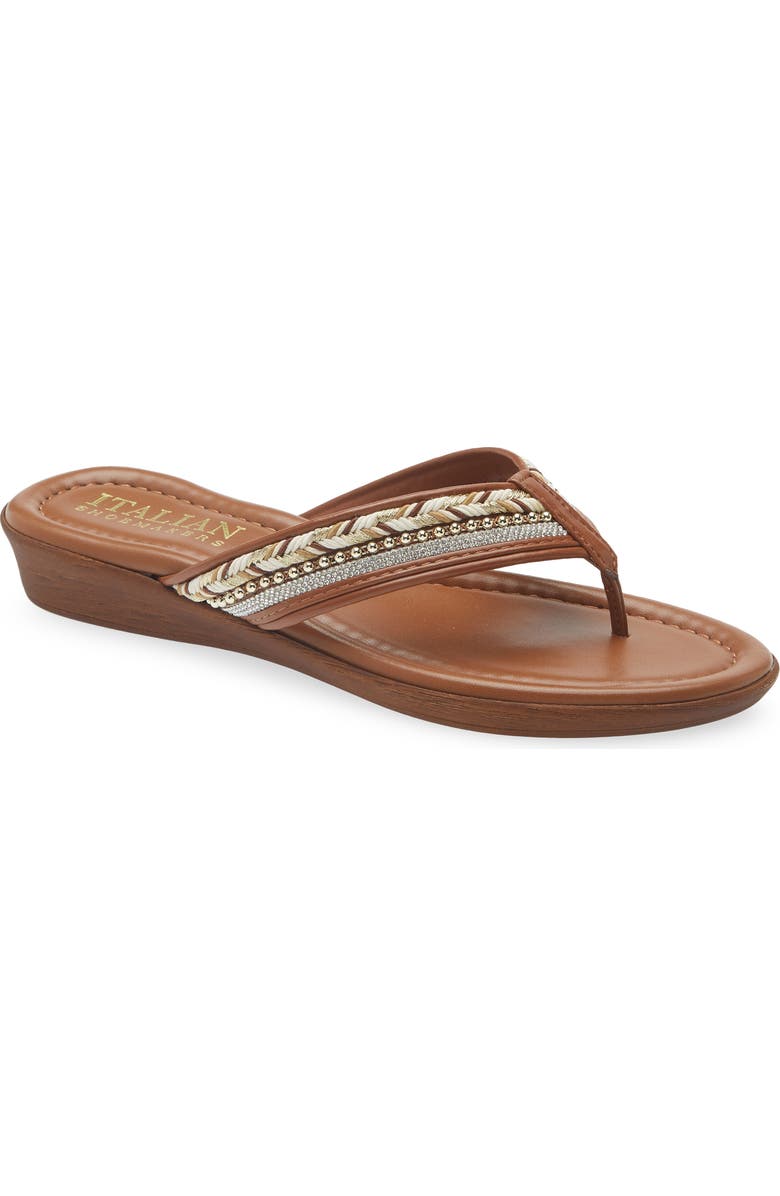 ITALIAN SHOEMAKERS Malika Sandal, Main, color, Luggage