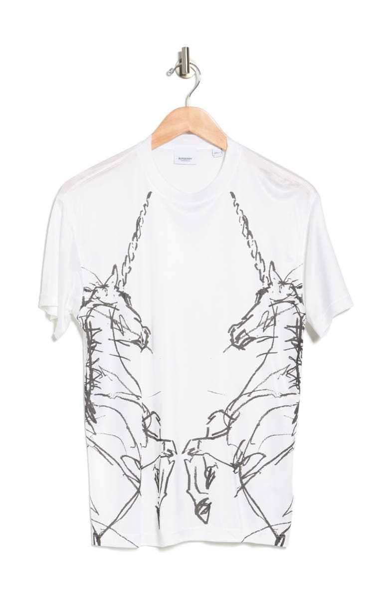 Burberry Carrick Unicorn Sketch T-Shirt, Alternate, color, 