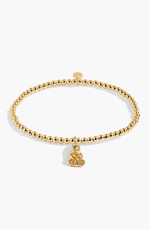 A Little 'Mama Bear' Bracelet In Gold-Tone Plating