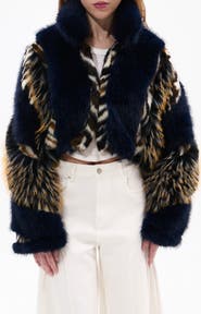 AZALEA WANG Chiara Faux Fur Jacket