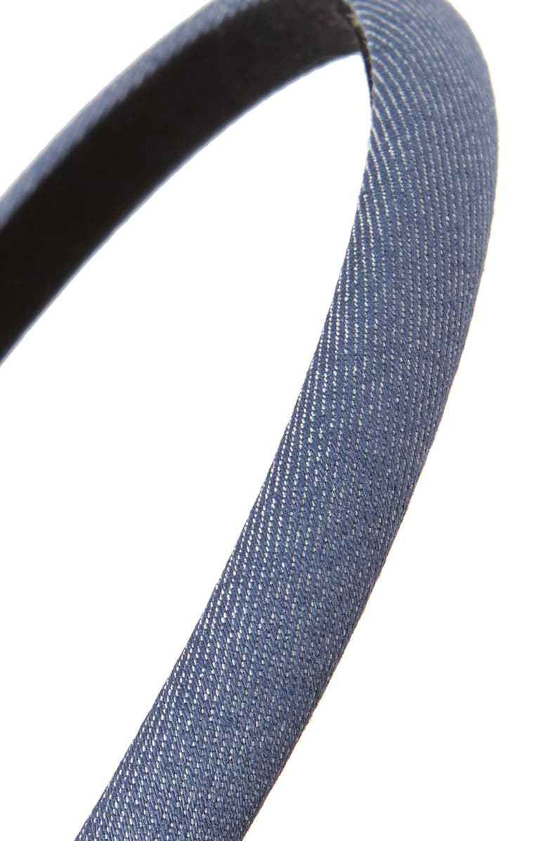 Alexandre de Paris Thin Denim Headband, Alternate, color, 