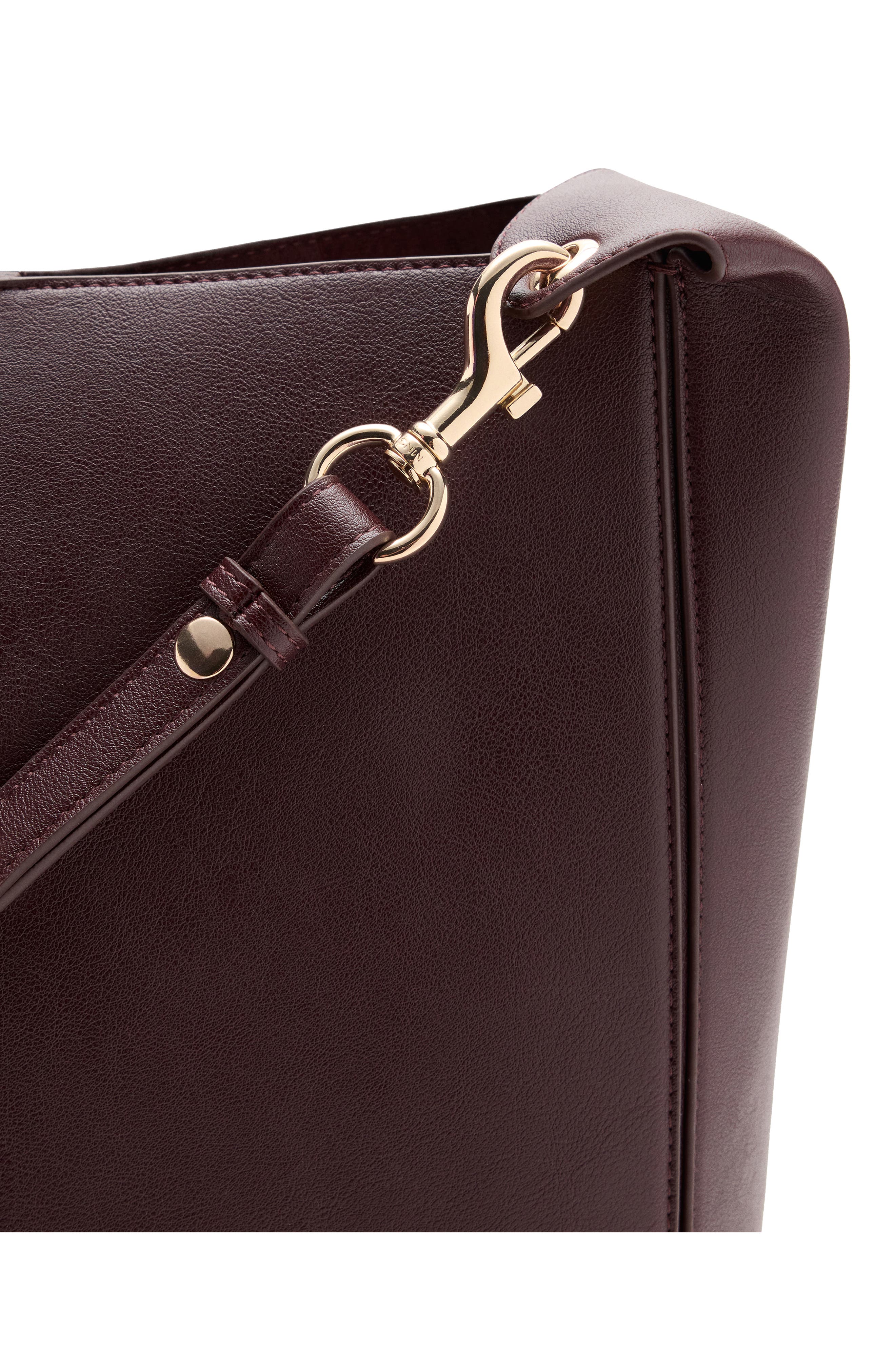 Dalma Faux Leather Sack Bag, Alternate, color, BURGUNDY