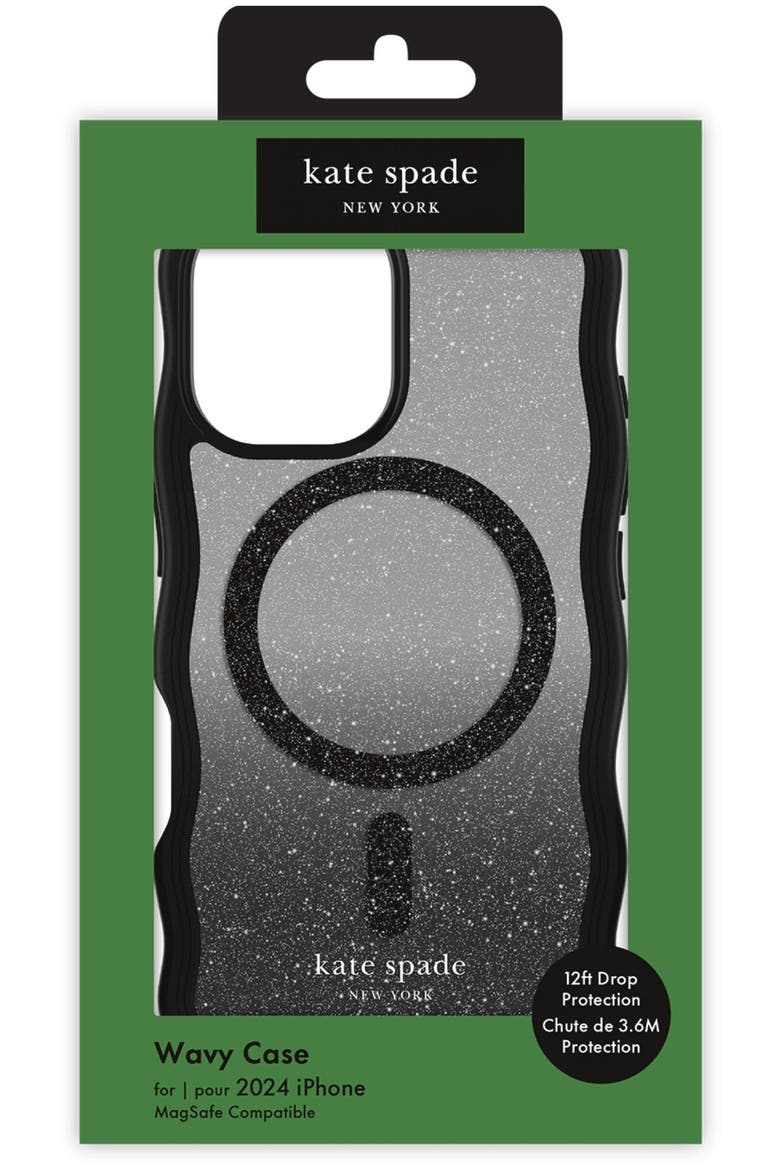 Wavy MagSafe Case for Apple iPhone 16, Alternate, color, Black