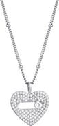 Adornia Cubic Zirconia Heart Pendant Necklace