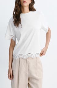 MANGO Open Stitch Top