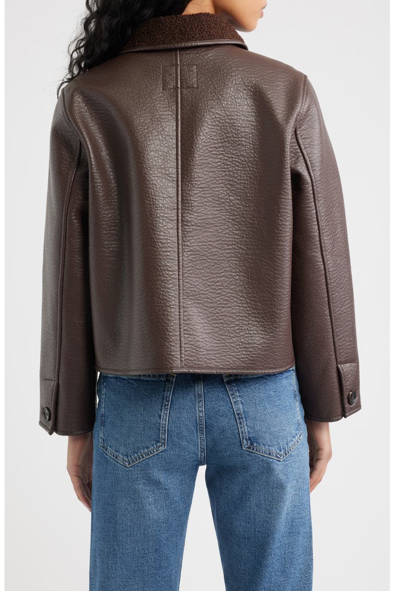 Terra Faux Shearling Jacket, Alternate, color, WALNUT