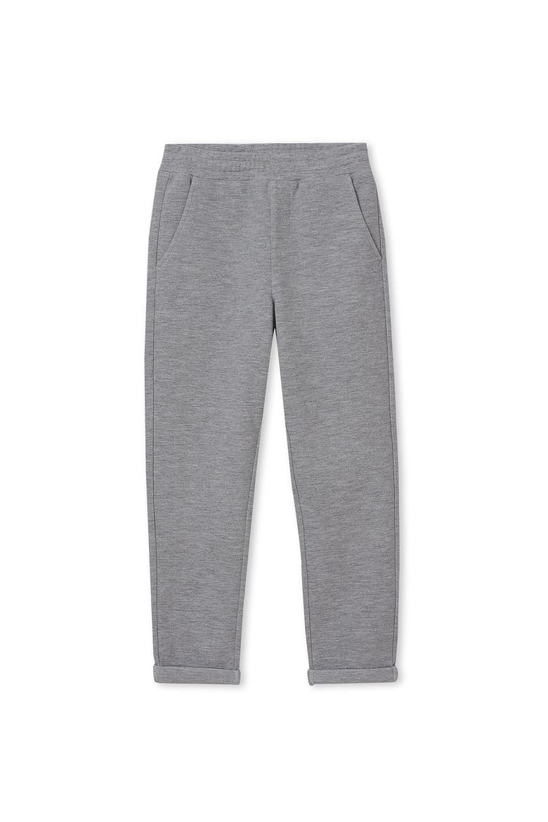 Boys Iron Knee Texture Knit Pants, Main, color, Gray Heather