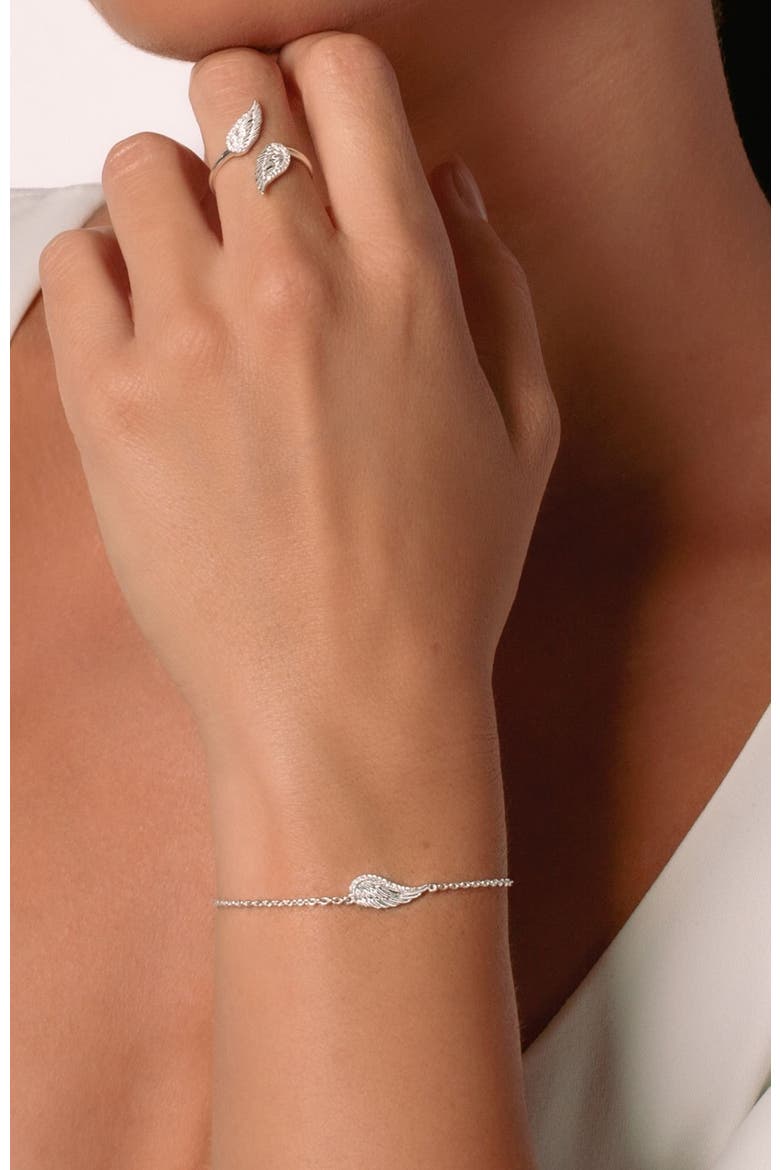 Divine Wings Bracelet, Alternate, color, Sterling Silver