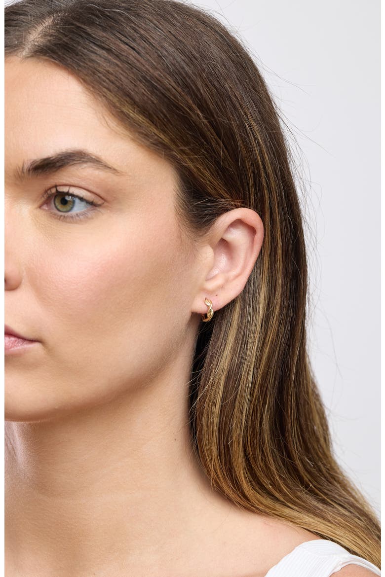 14k Gold Huggie Hoop Earrings, Alternate, color, 14K YELLOW GOLD