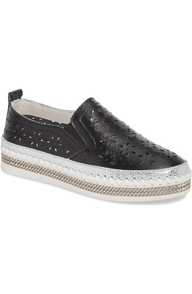 bernie mev. Perforated Slip-On Sneaker, Main, color,