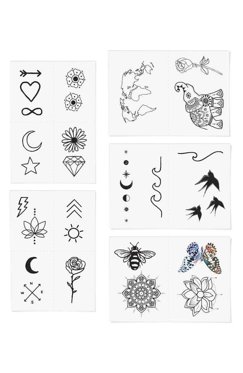 INKED by Dani Bestsellers Pack Temporary Tattoos, Alternate, color,