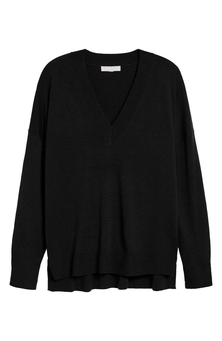 Chelsea28 Oversize V-Neck High/Low Sweater, Alternate, color,