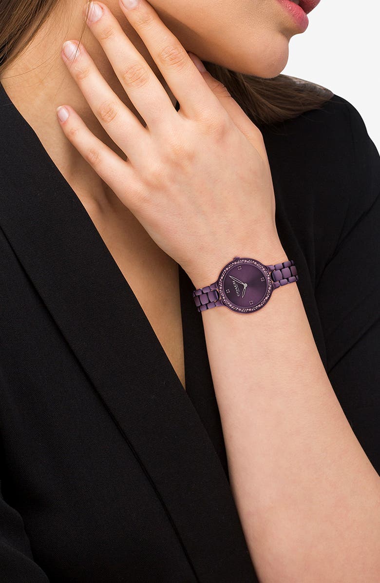 COACH Chelsea Quartz Bracelet Watch, Alternate, color, Plum