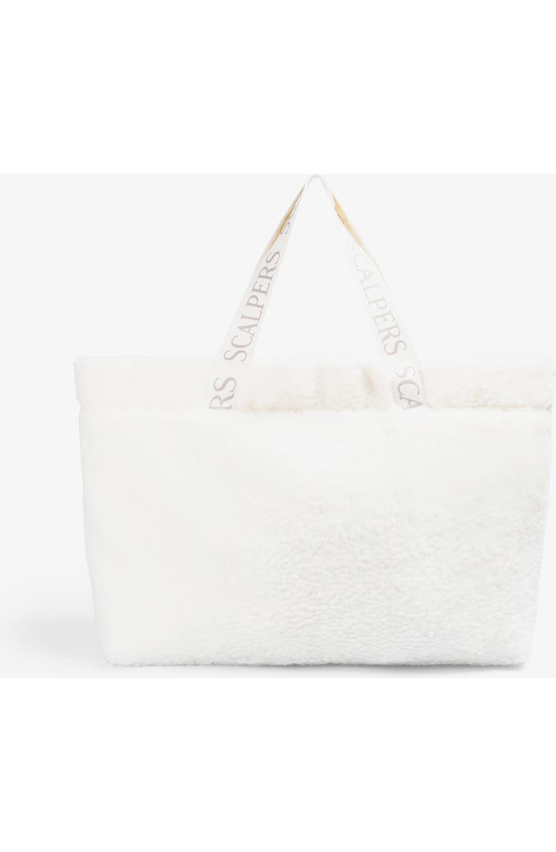 Scalpers Fluffy Soft Tote Bag for Girls, Alternate, color, White