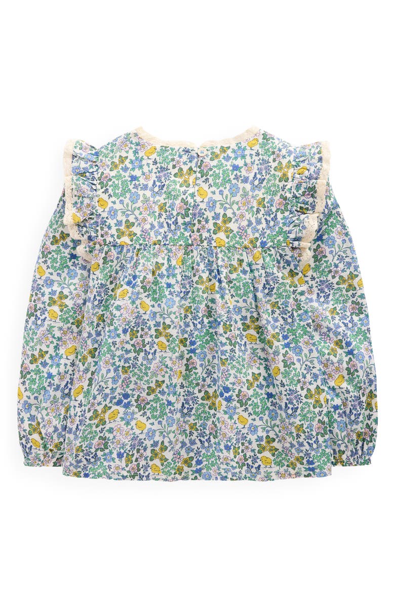 Mini Boden Kids' Floral Smocked Cotton Jersey Top, Alternate, color,