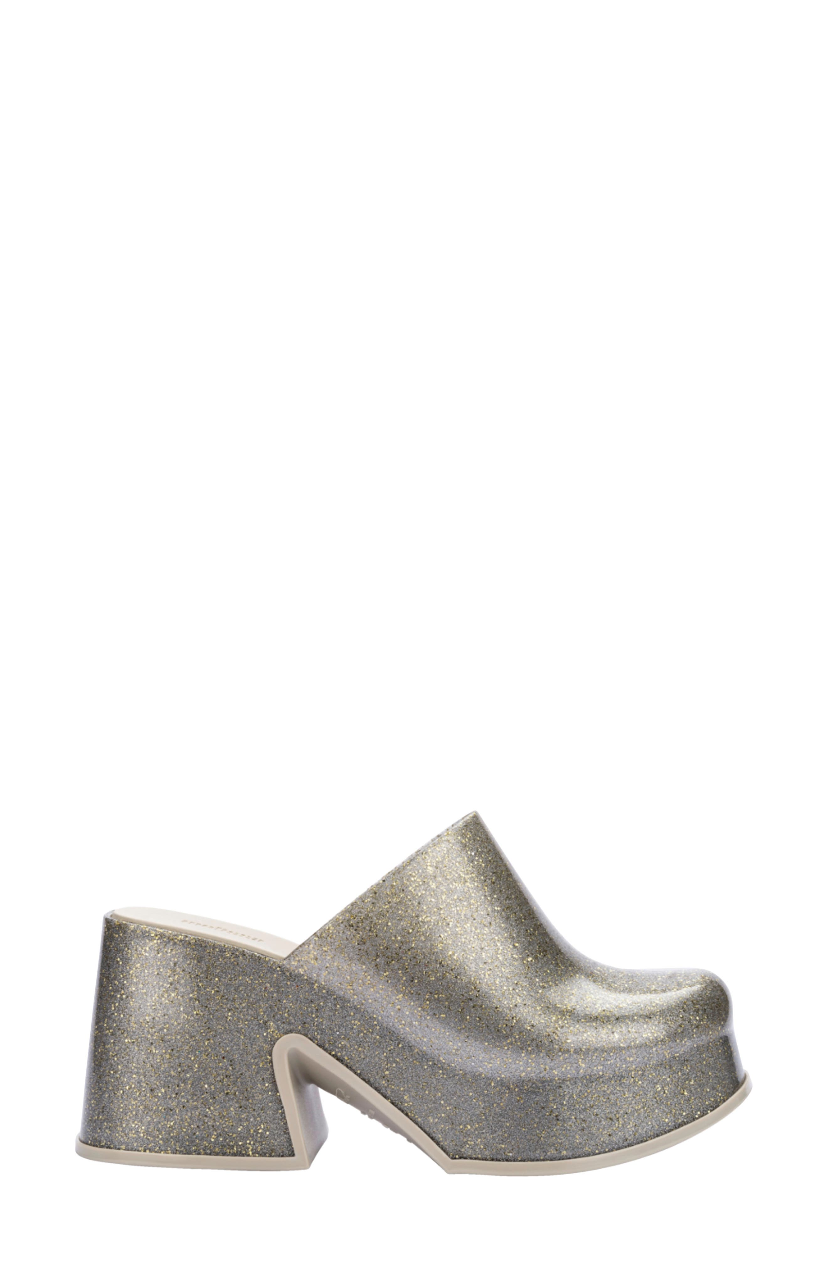 Mia Platform Mule, Alternate, color, GOLDEN GLITTER GLASS