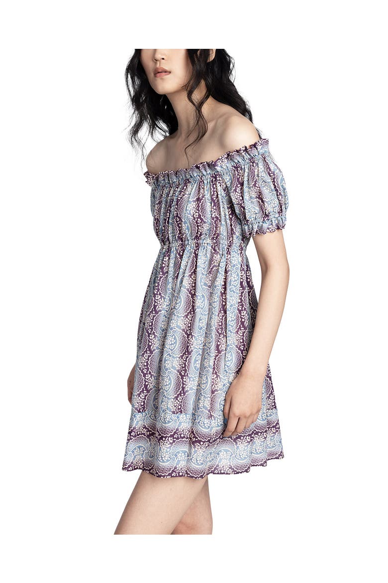 Ombre Ribbons Cotton Dress, Alternate, color, AMETHYST MULTI
