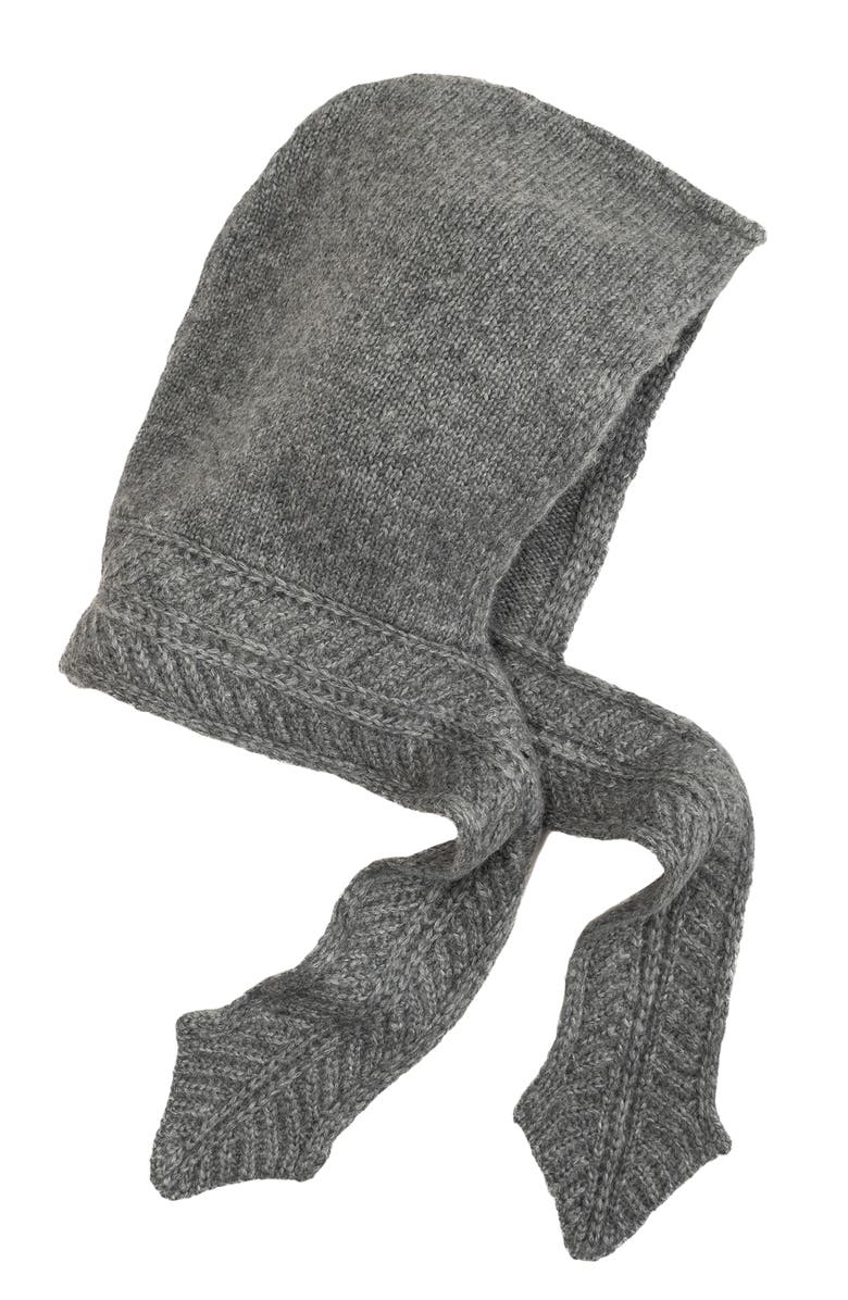 Echo Fuzzy Scarf Hood, Alternate, color, Silver/Grey