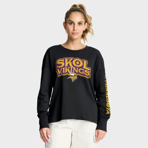 Women's Fanatics Black Minnesota Vikings Hometown Legacy Long Sleeve T-Shirt