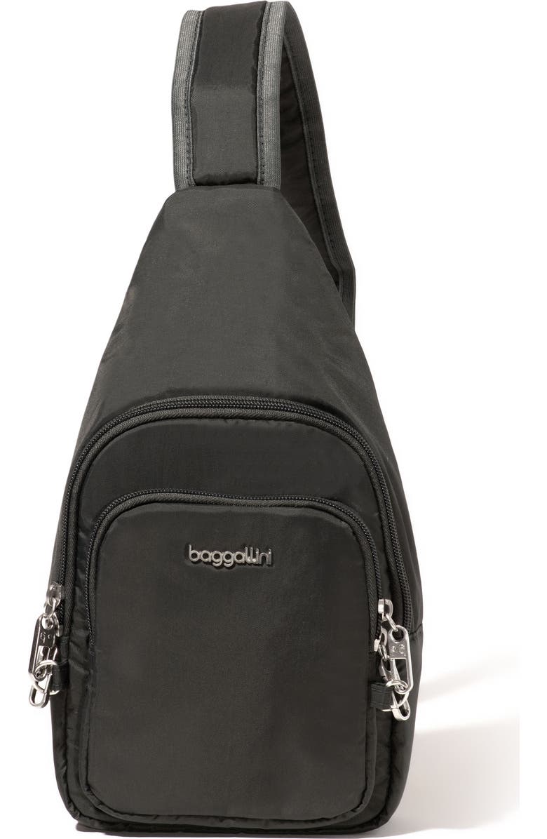 BAGGALLINI Securtex Anti-Theft Daytripper Sling Bag, Main, color, Charcoal