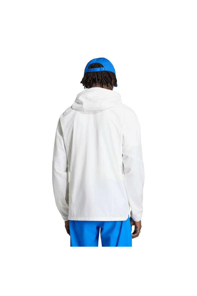 Men's adidas  White San Diego FC Tiro Travel Full-Zip Hooded Windbreaker, Alternate, color, White
