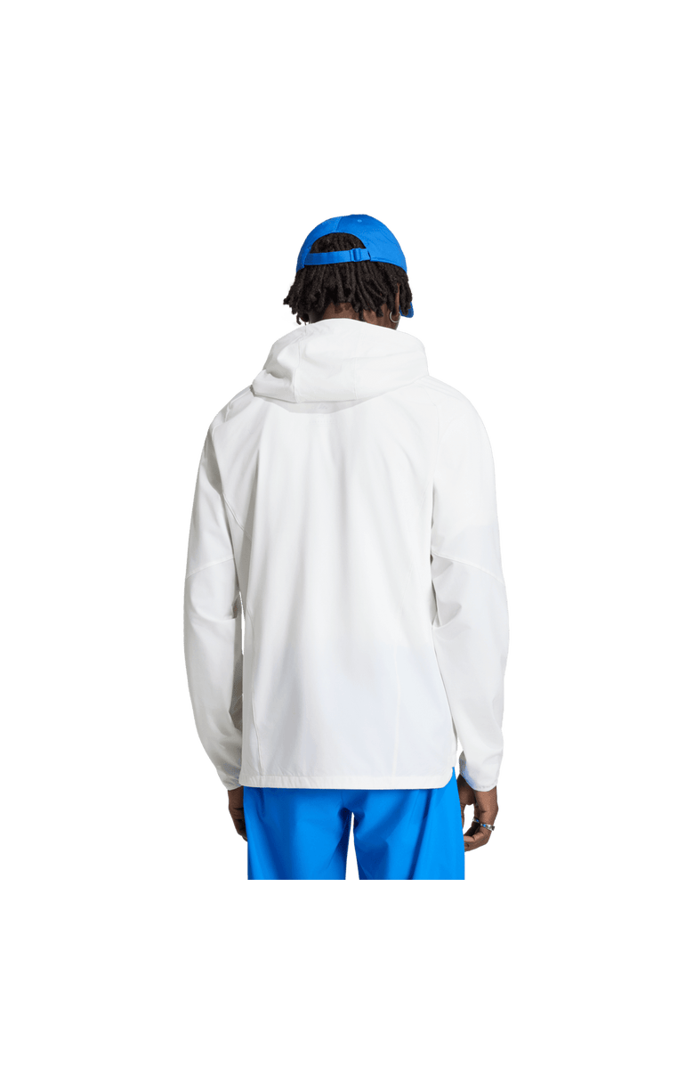 adidas Men's adidas White San Diego FC Tiro Travel Full-Zip Hooded Windbreaker, Alternate, color, White
