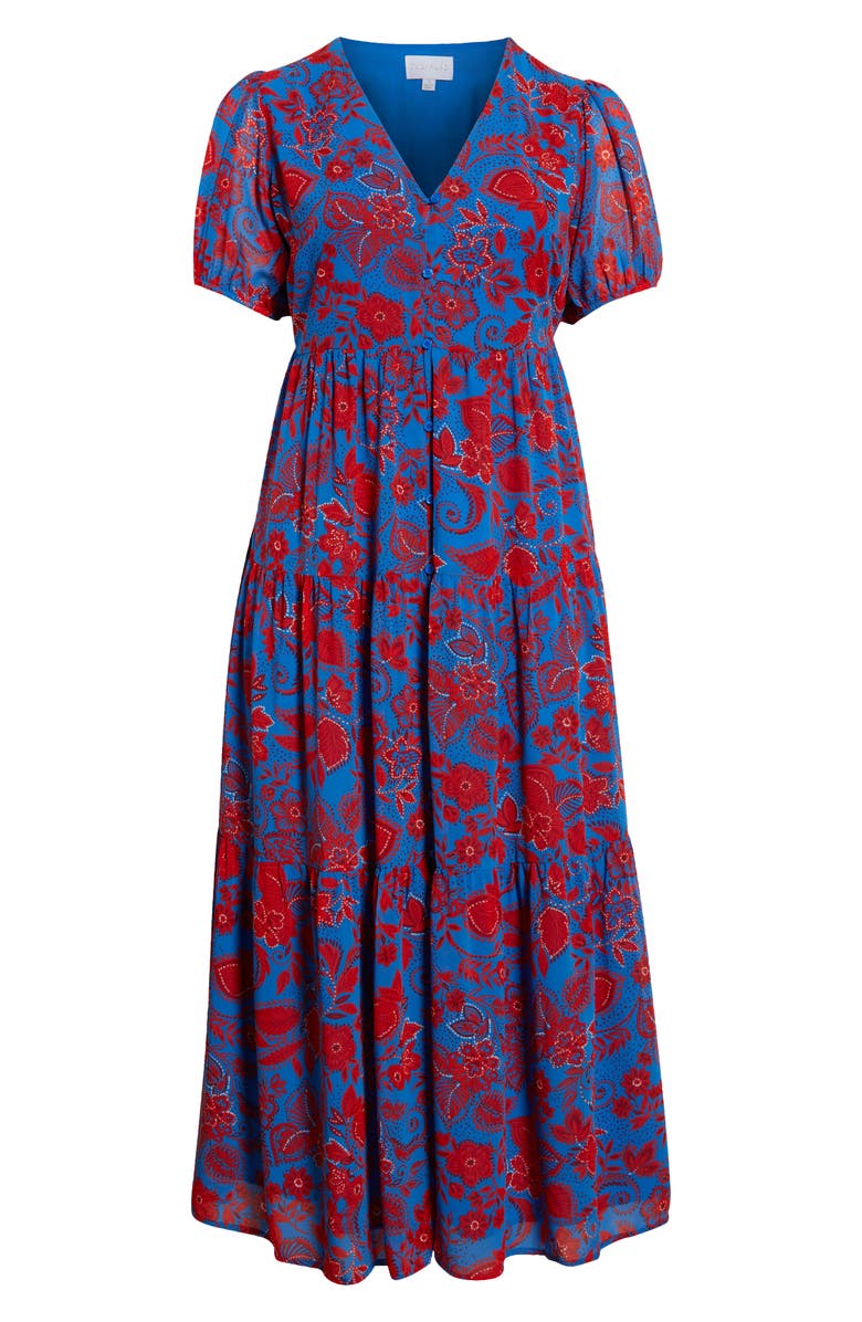SUGARLIPS Calla Floral Maxi Dress, Alternate, color, Blue