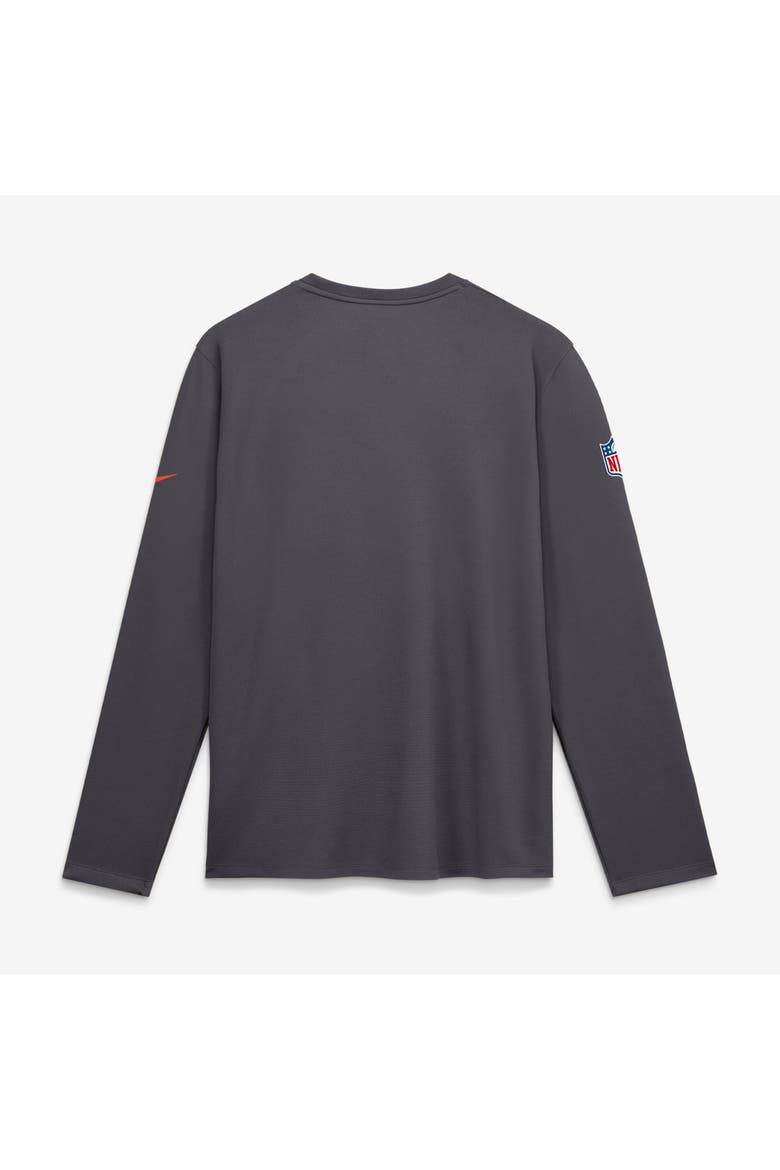 Men's Nike  Anthracite Cleveland Browns Sideline Coaches UV Dri-FIT Long Sleeve Shirt, Alternate, color, Anthracite