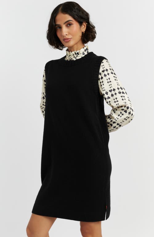 Chinti & Parker Wool Cashmere Mini Dress In Black