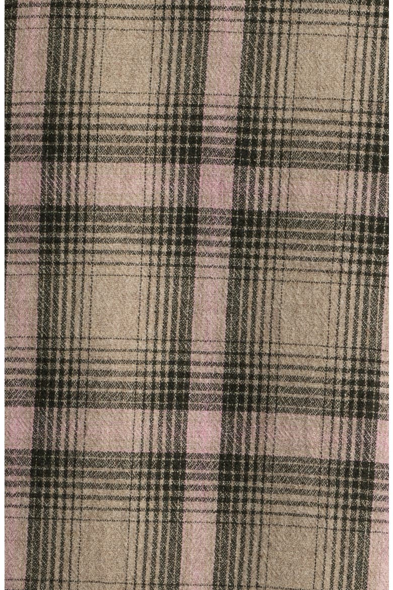 Plaid Wool Blend Button-Up Overshirt, Alternate, color, WARM MAUVE PLAID