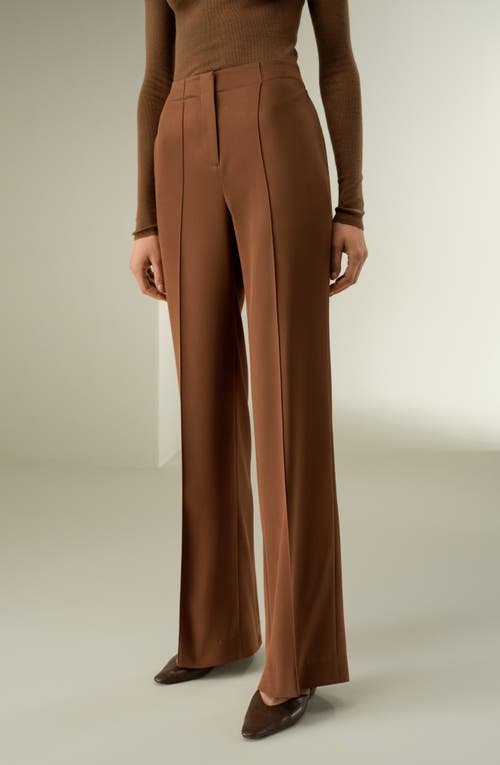 Lilysilk Minimalist Stretch Silk Crêpe Pant In Brown