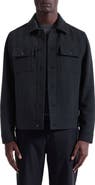 Bugatchi Hybrid Melton & Wool Trucker Jacket