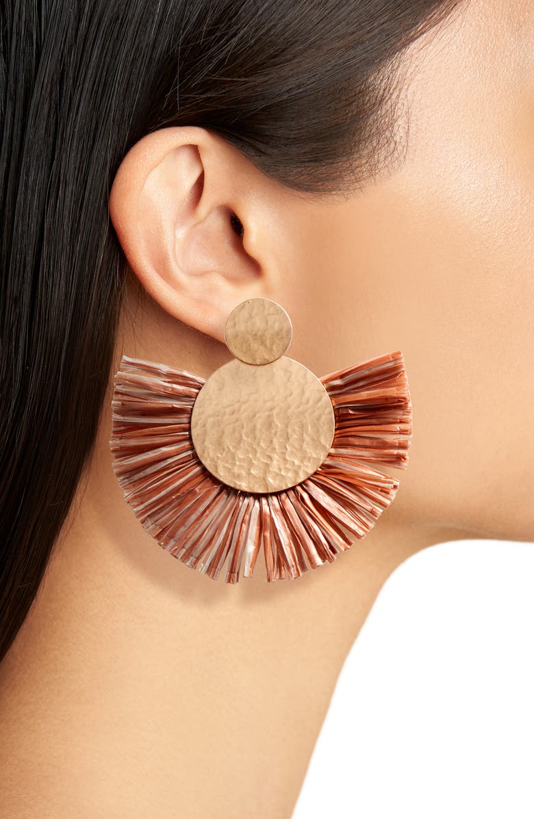 BP. Fringe Fan Earrings, Alternate, color,