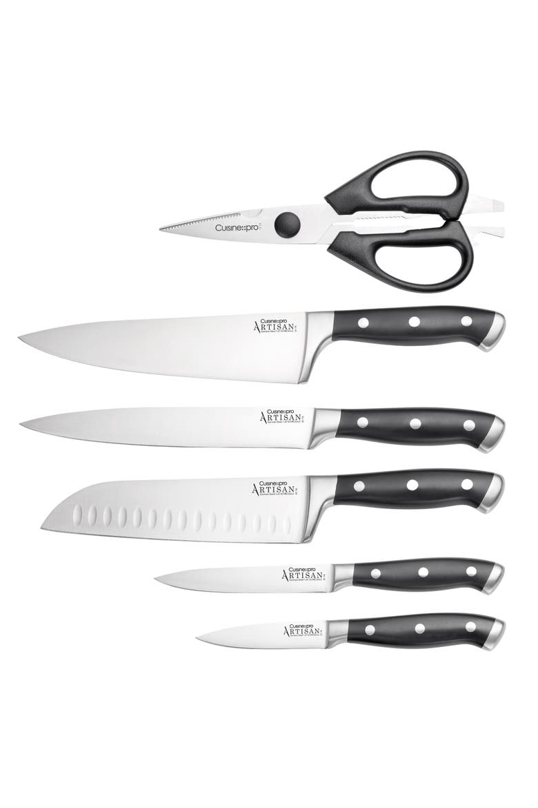ARTISAN Licht 7-Piece Knife Block, Alternate, color, Black