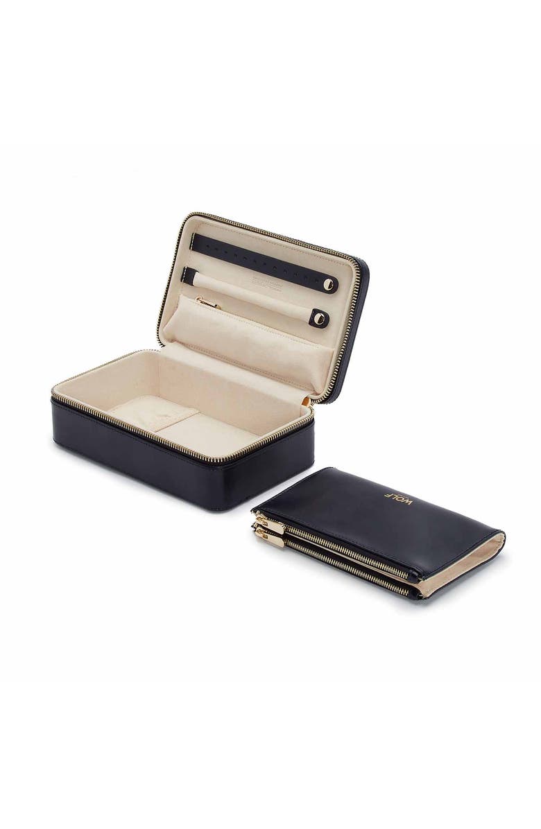 WOLF Maria Medium Zip Jewelry Case, Alternate, color, Navy