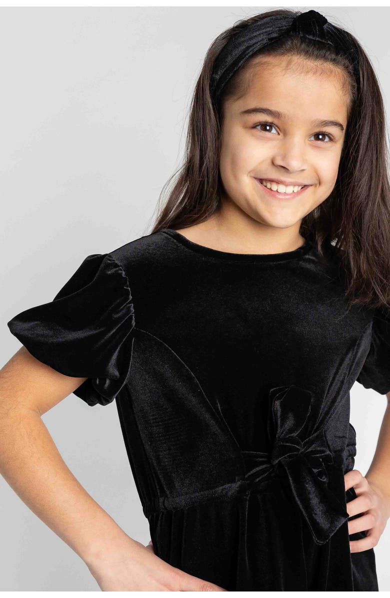 Florence Eiseman Black Velvet Jumpsuit, Alternate, color, Black