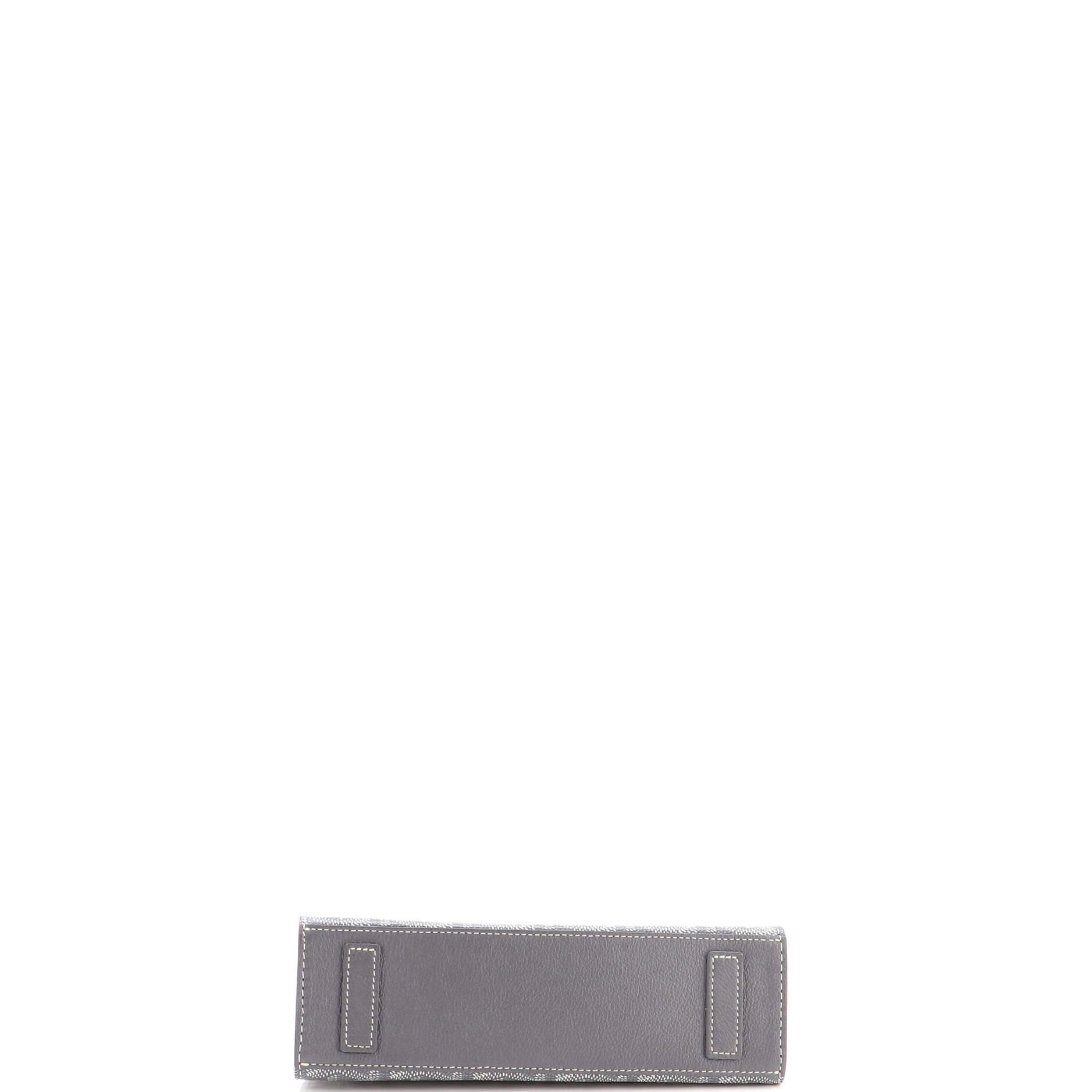 Structured Rouette Chain Shoulder Bag Coated Canvas Mini, Alternate, color, Grey